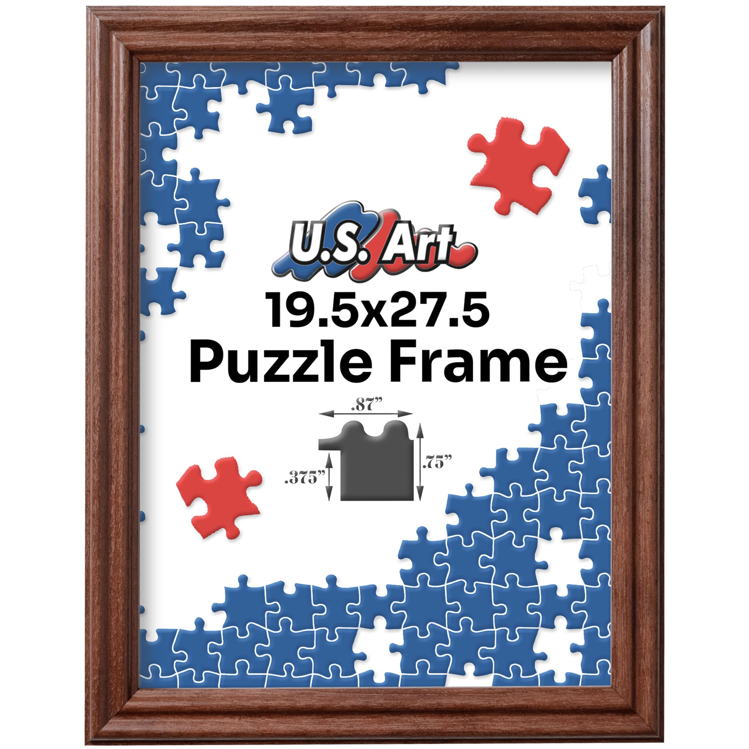 Amazon.com - US Art 19.5x27.5 Walnut Brown Puzzle Frame .75