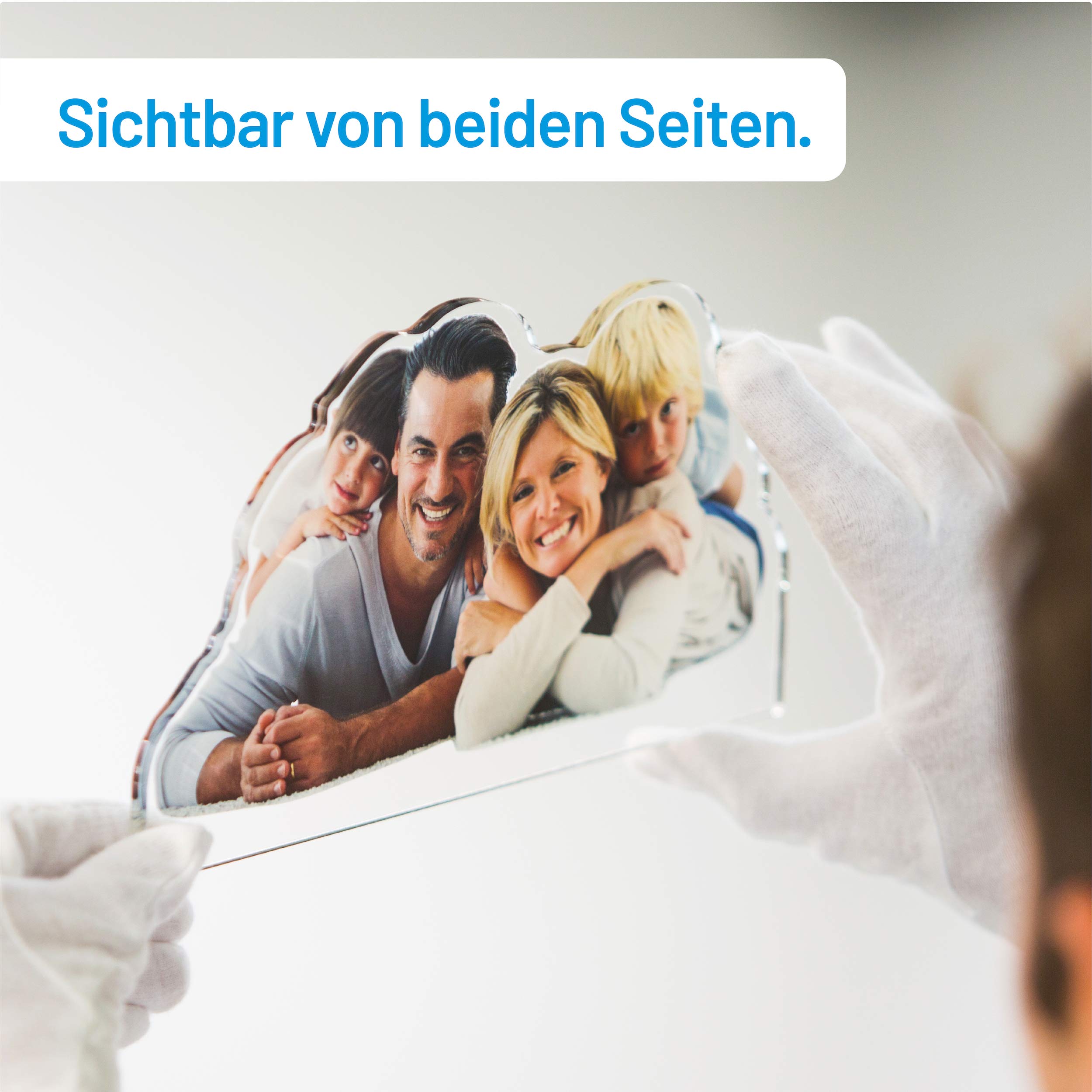 Plexipeople - Dein Foto als Fotofigur - aus 100% recyceltem Acrylglas - Einzigartige Fotogeschenke zur Geburt, Hochzeit uvm. S (max 15x18cm), Weiß