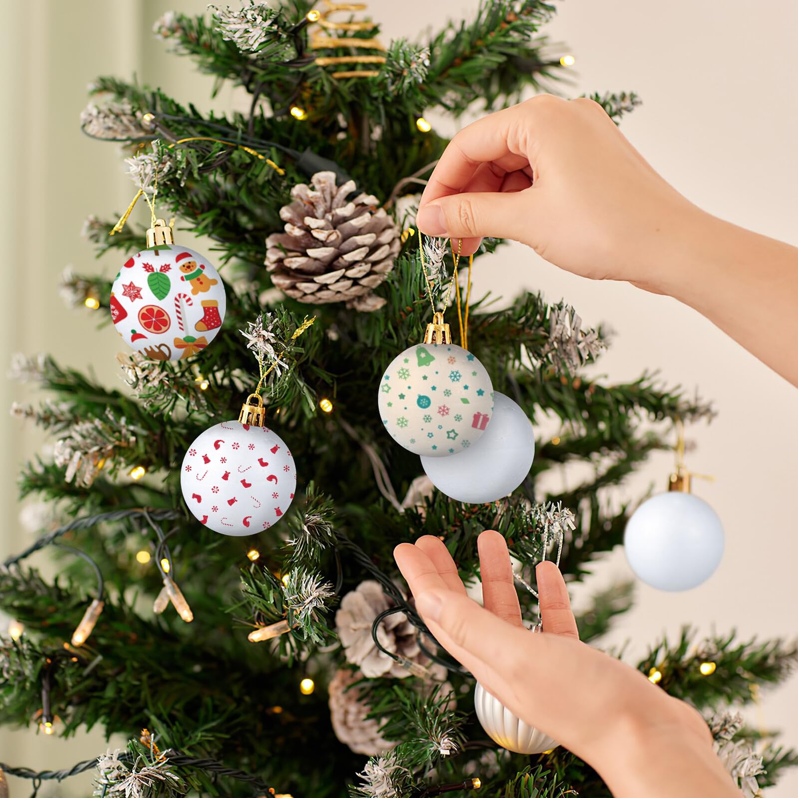 36 Pezzi Palline in Polistirolo Bianche per Materiale Creativo DIY per Decorazioni Natalizie e Lavoretti Manuali Sfere Solide per Progetti Artistici e Addobbi Festivi