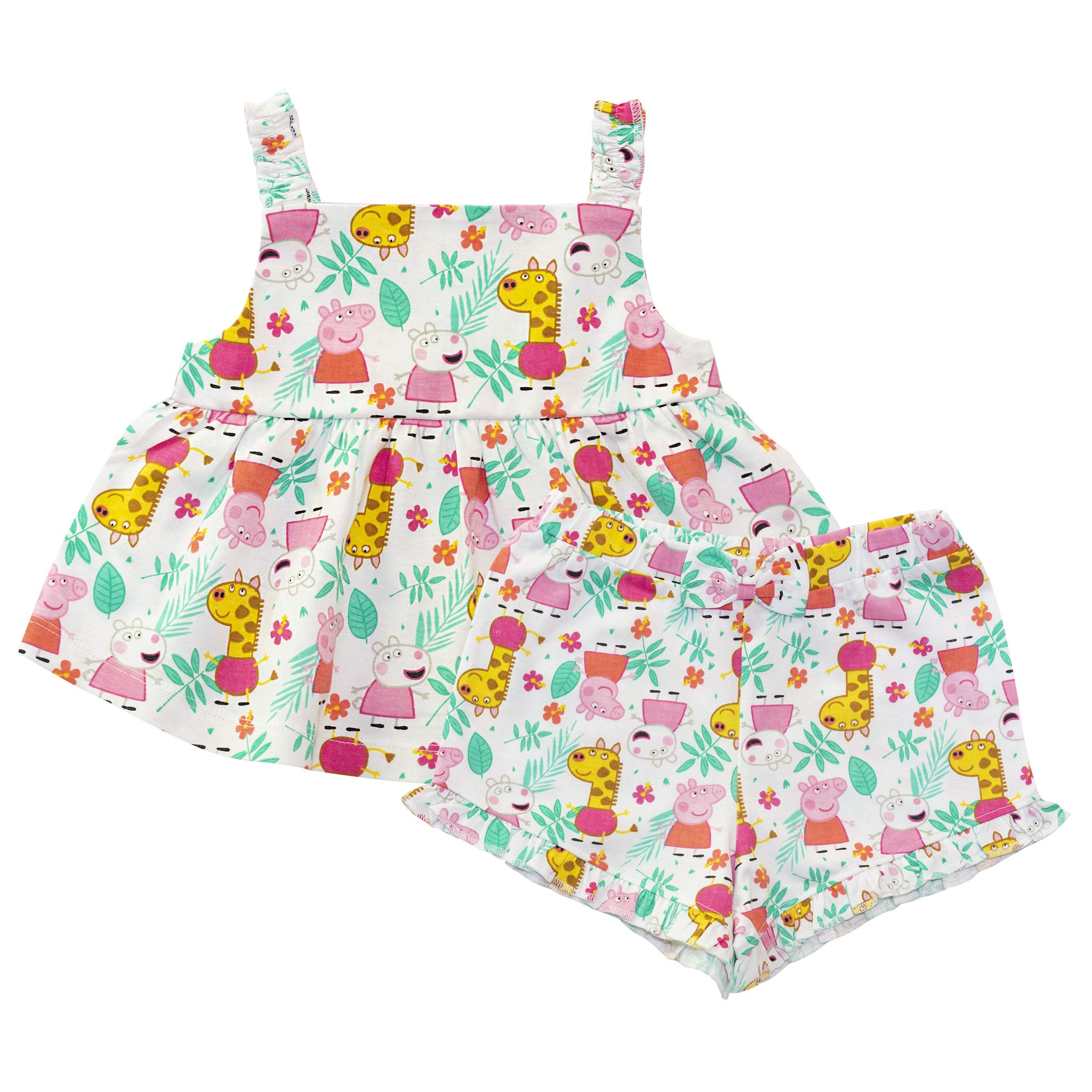 Popgear Pig Peppa, Suzy Gerald Girls Shorts and Top Set Multicoloured Niñas