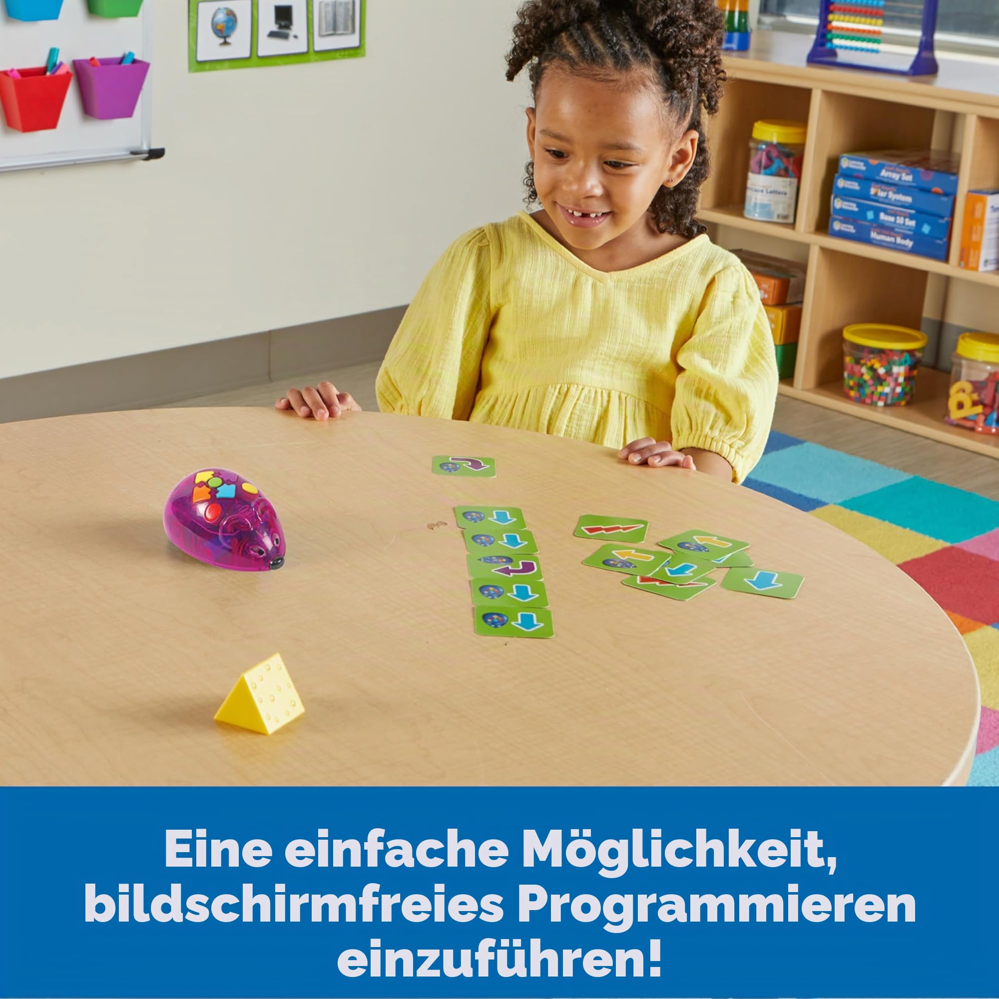 Learning Resources Code & Go Roboter-Maus, wiederaufladbar, Spielzeug für 4-jährige Jungen und Mädchen, bildschirmfreier interaktiver programmierbarer Roboter
