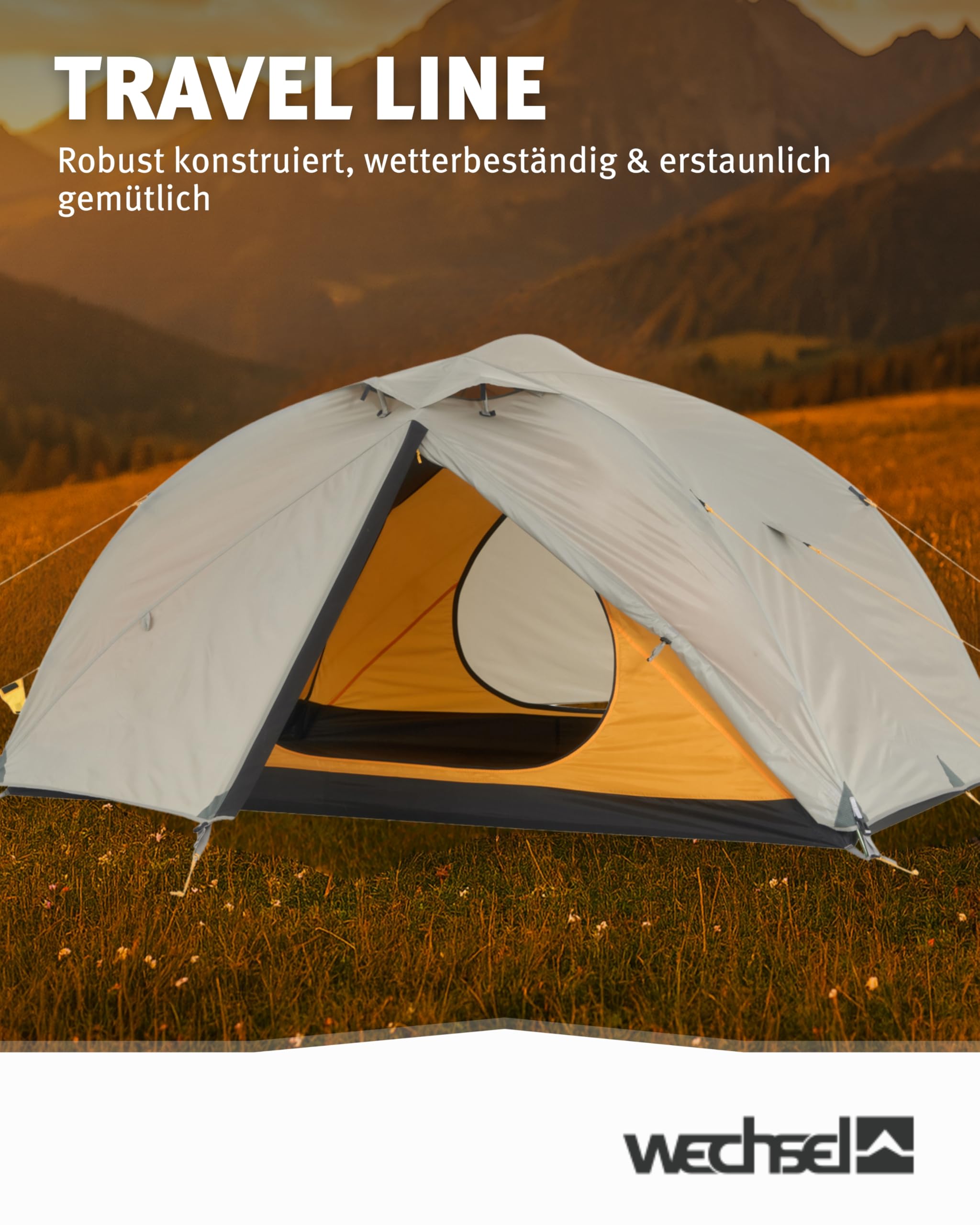 Wechsel Zeltboden Charger 3 I Schwarz I robuste Zelt-Unterlage Boden I Zeltplane wasserdicht mit 7000mm Wassersäule I Bodenplane aus 75D Polyester I Camping-Plane zum Schutz vor Nässe & Schmutz