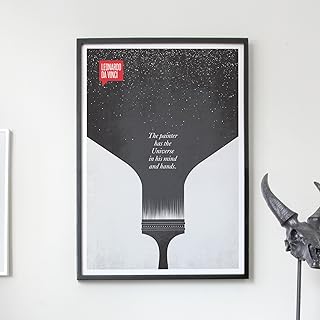 Poster Quote, Literary Quote, Art Print, Minimalist Poster, Quote, Illustration, Minimalist Quotation Print - Leonardo Da Vinci