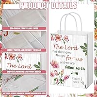 Vista 3 de Yeaqee 24 bolsas de regalo religiosas cristianas con asas, versículo bíblico clásico cristiano, inspirador, floral, motivacional, bolsas de papel a