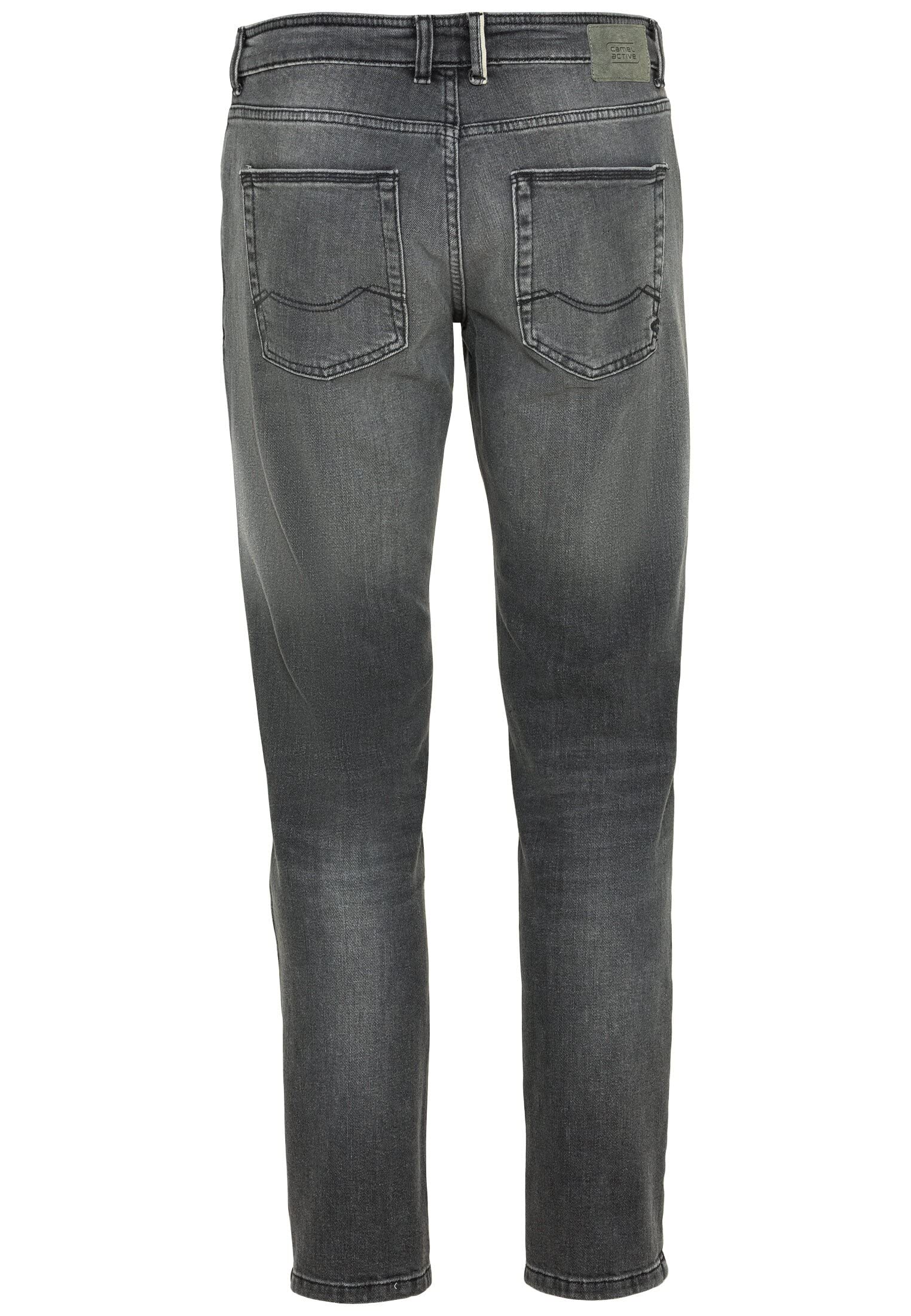 camel active Herren Slim Fit Raw Denim | 5-Pocket Denim im Slim Fit aus Baumwolle und Zwei-Wege-Stretch, robust und strapazierfähig für den Alltag