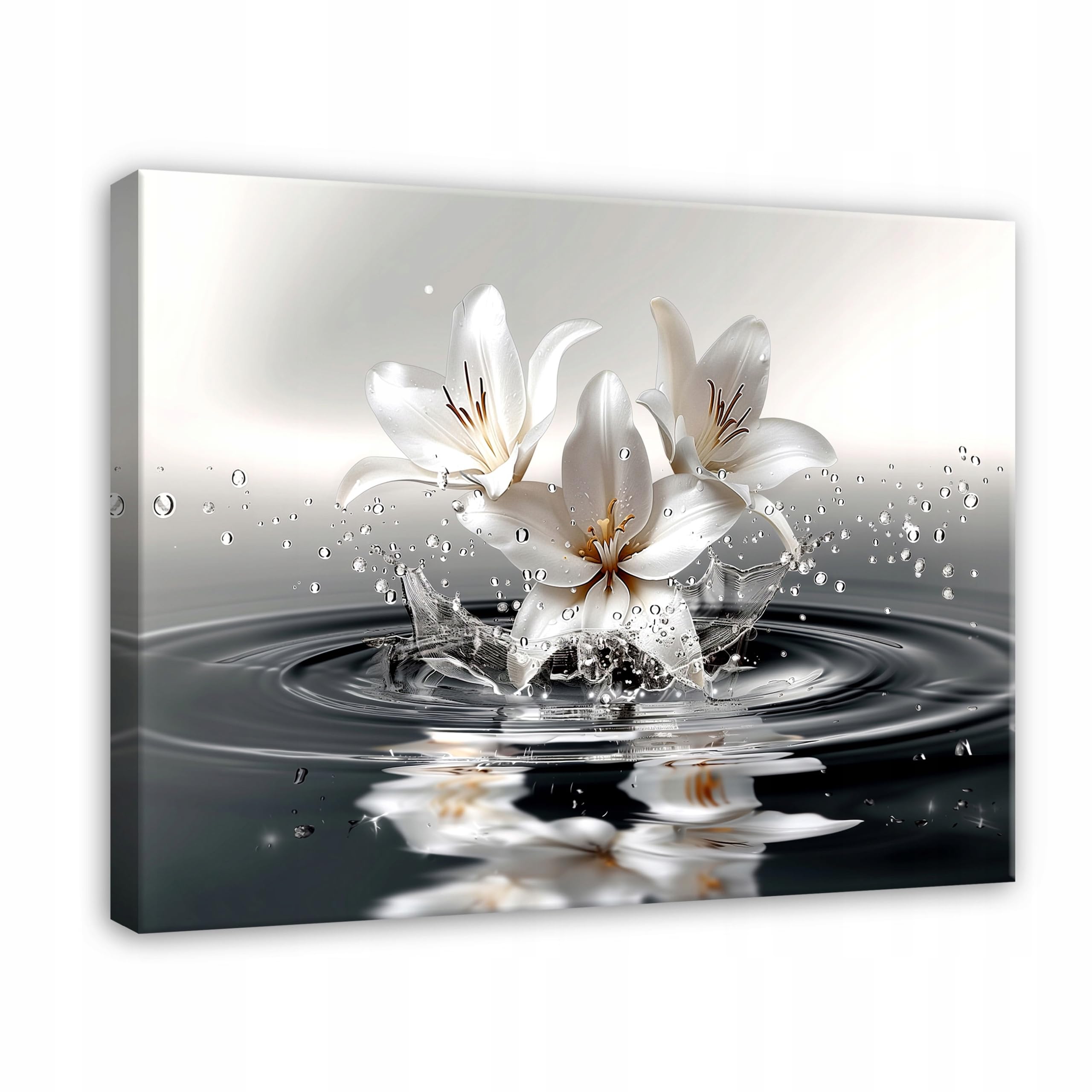 WallArena Leinwand Bilder 120x80 cm | Lilien, Leinwandbilder, Bild auf leinwand, Format: 120x80 cm (BxH) - einteilig auf Canvas Leinwand. Das Leinwand