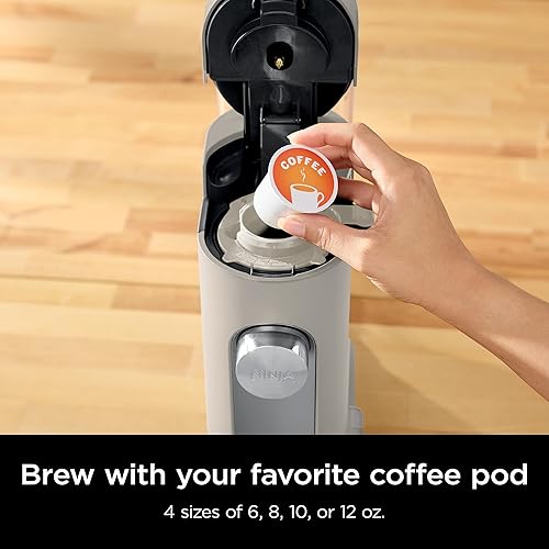 Miniatura 4 de Ninja Pods & Grounds - Cafetera de una sola porción, compatible con cápsulas K-Cup, Brews Grounds, diseño compacto, depósito de 56 onzas, taza de 6