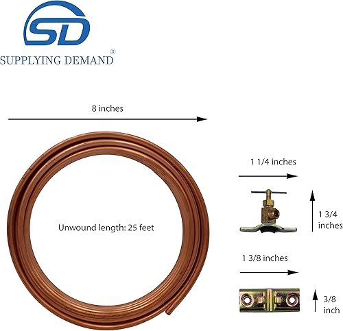 Miniatura 2 de Supplying Demand CIM25 Kit de línea de agua para nevera de cobre de 25 pies