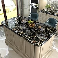 Vista 6 de LACHEERY Papel de contacto de mármol grande de 160 x 36 pulgadas de ancho, impermeable, autoadhesivo, papel tapiz de mármol, encimeras de despegar