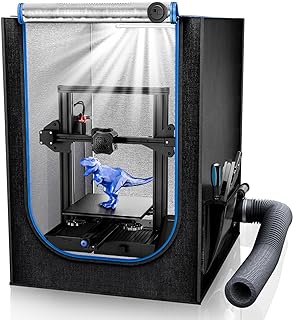 YOOPAI 3D Printer Enclosure with Ventilation Kit, LED Light, Premium Fireproof Dustproof Tent Constant Temperature Protective Cover for Creality Ender 3/Ender 3 Pro/Ender 3V2/Ender 3S1/Neo 3d Printer