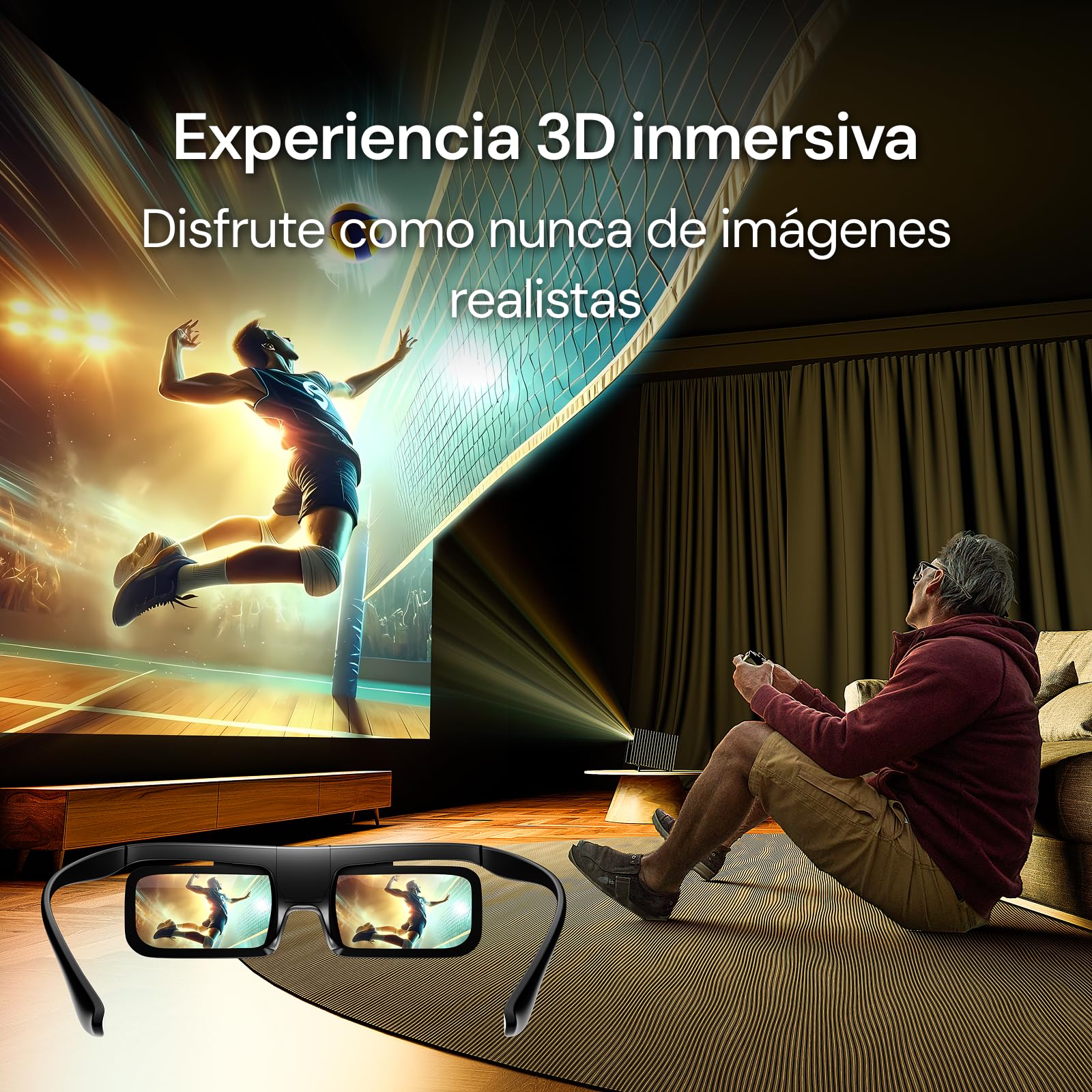 バレリオン3dメガネValerion DLP Link 3D Glasses Valerion DLP Link 3D Glasses, Rechargeable Active Shutter Eyewear