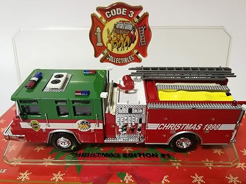 Miniatura 2 de CODE 3 Navidad 1998 FIRE Engine 164 DIECAST Modelo Acabado CAR Truck Edición limitada