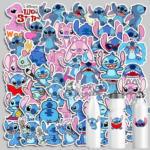 NUIGUBF Adecuado para calcomanías de puntada de Disney calcomanías de vinilo impermeables calcomanías de costura calcomanías de botella de agua