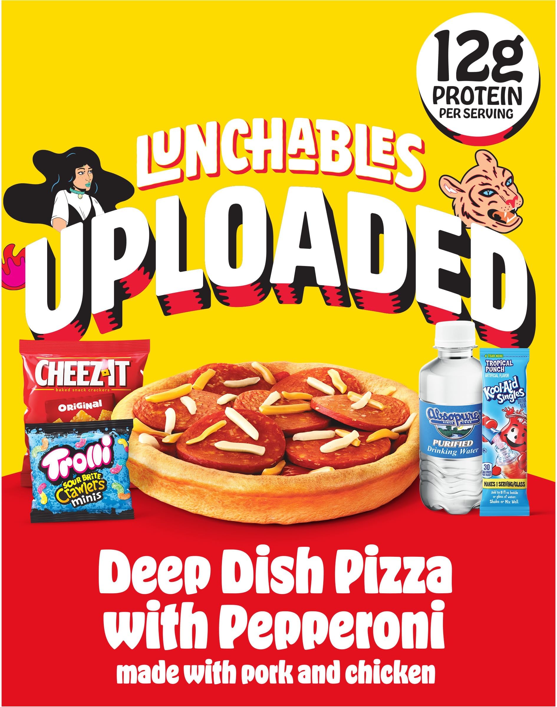 Uploaded Deep Dish Pizza with Pepperoni Snack Kit, 15.12 oz Box