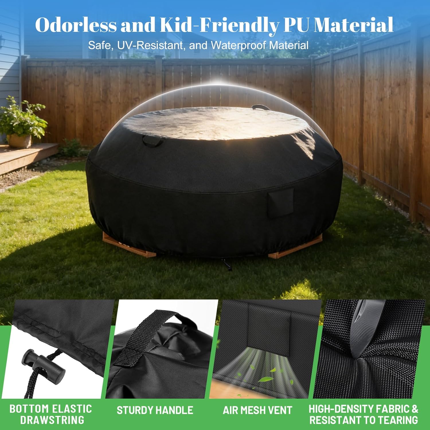 Octagon Picnic Table Cover Fits for 6/8 Seat Outdoor Octagonal Picnic Table , 600D Oxford Waterproof, Dust-proof and UV-Resistant Patio Table & Chair Set Cover with Storage Bag