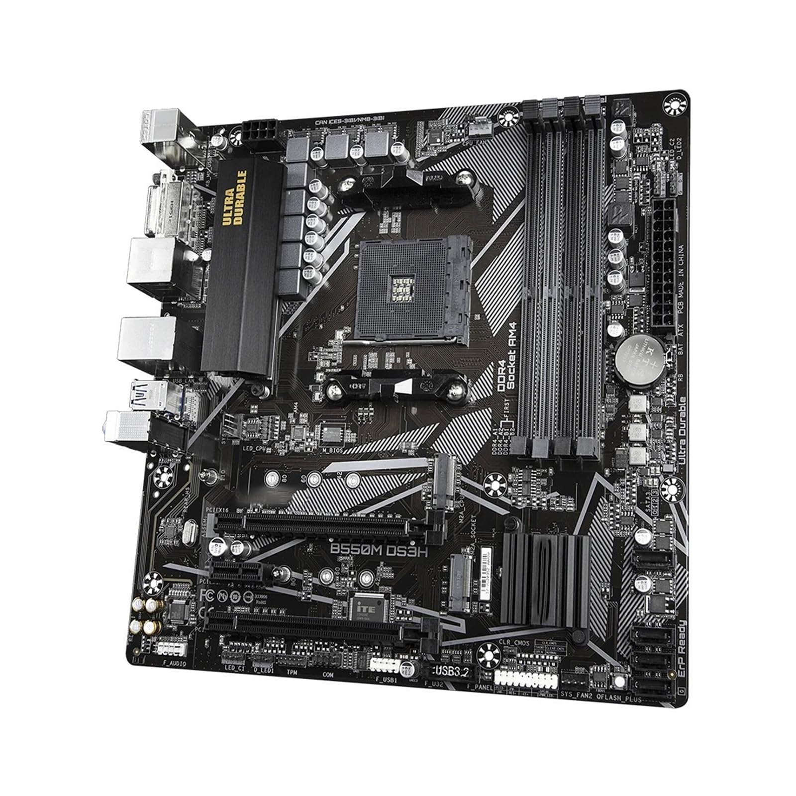 scheda madre Fit For GIGABYTE B550M DS3H Micro-ATX B550 DDR4 4733(OC) MHz M.2 USB 3. 128G Presa a doppio canale AM4 Scheda madre
