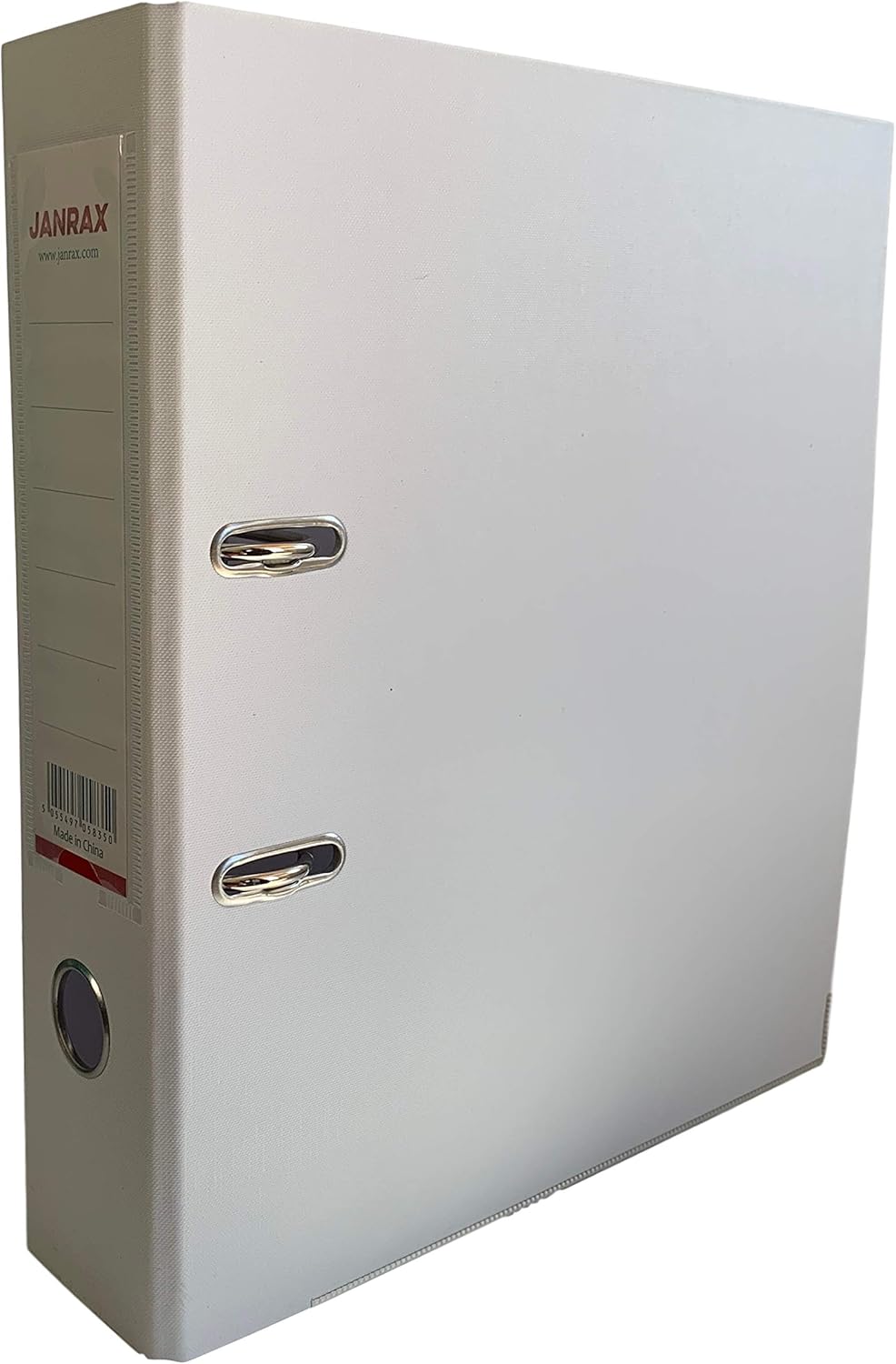 A4 White Paperbacked Lever Arch File by Janrax