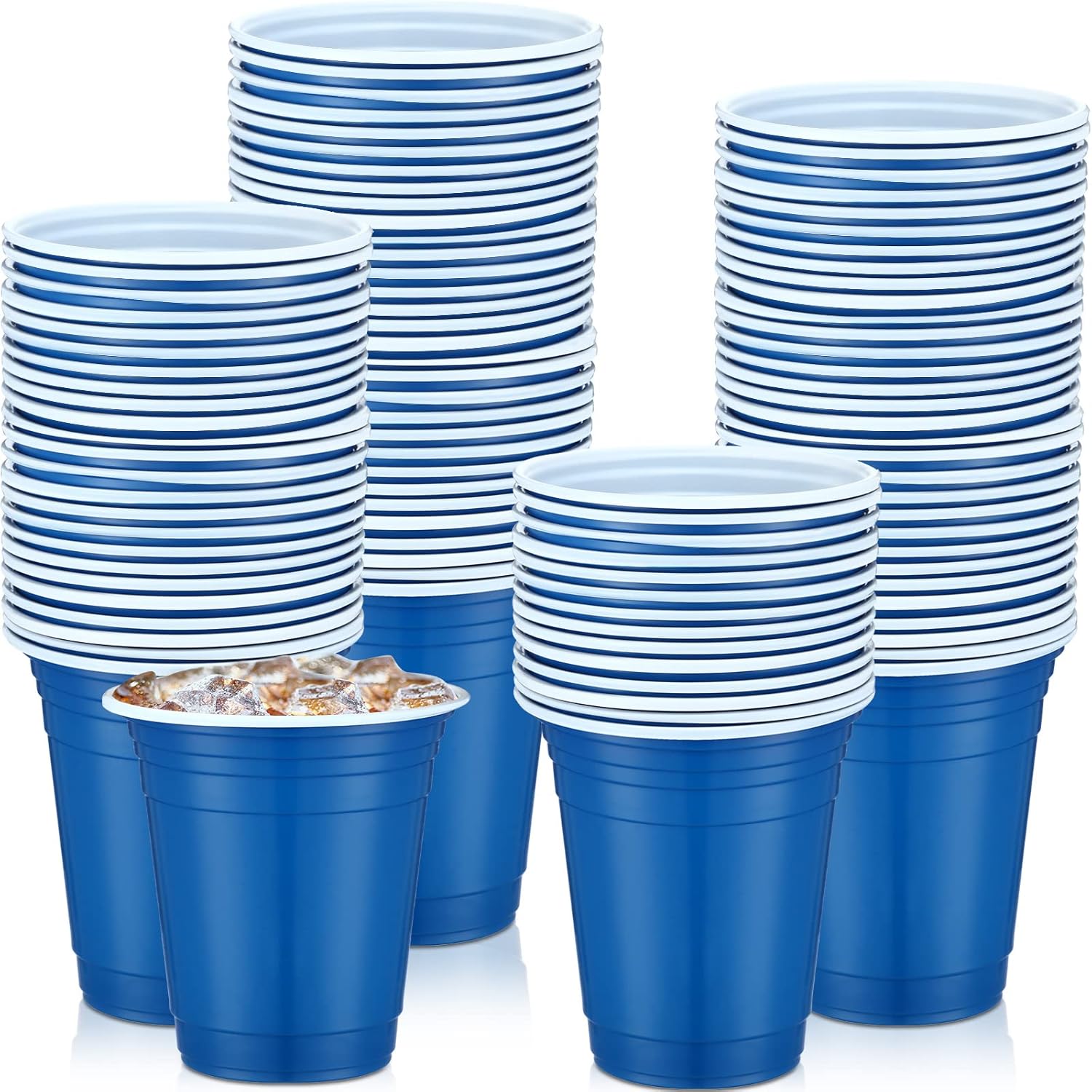 Zopeal 300 Count Blue Plastic Party Cups 12 oz Disposable