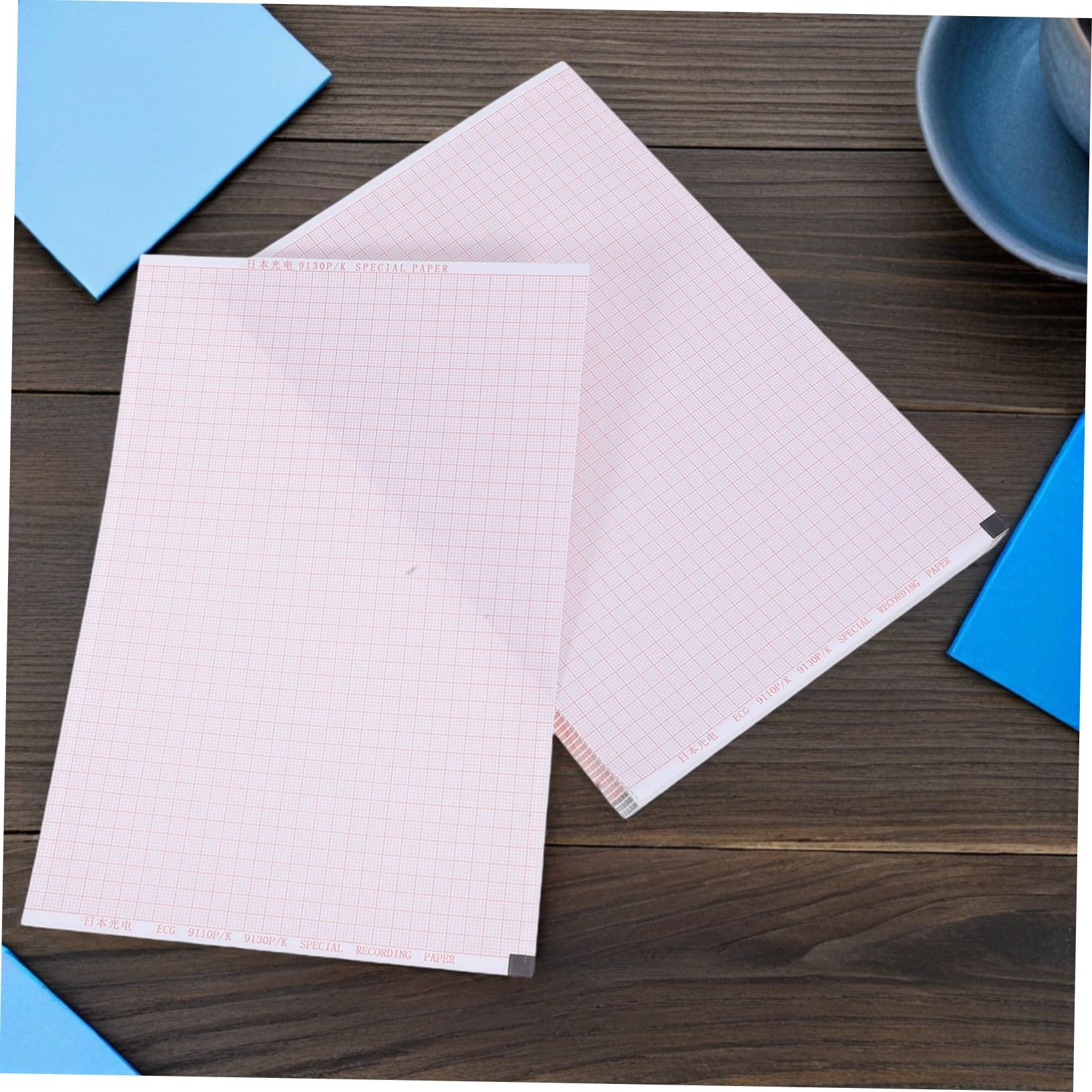 ABOOFAN 5 Piezas Papel para Monitorización Cardíaca Papel Térmico con Cuadrícula Roja Precisa Compatible con Equipos Médicos Clínicos