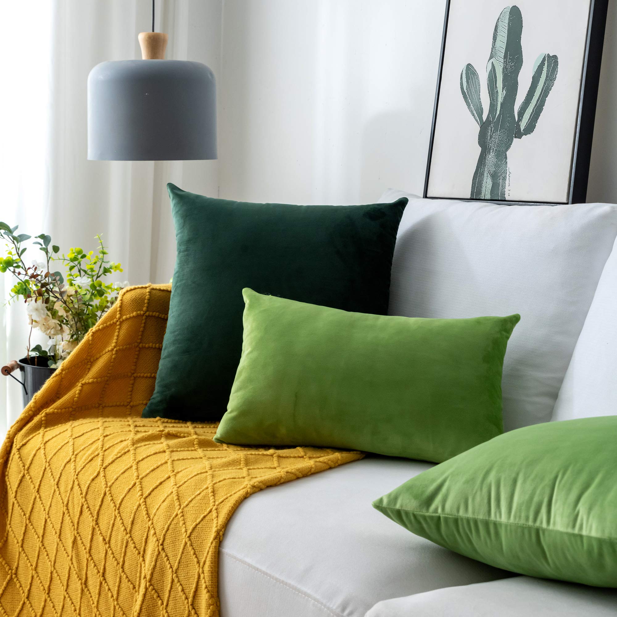 Stellhome Chenille-Kissenbezüge 2er Set – 30x50 Cm, Beige, Aus Weichem Polyester, Für Sofa, Bett & Couch