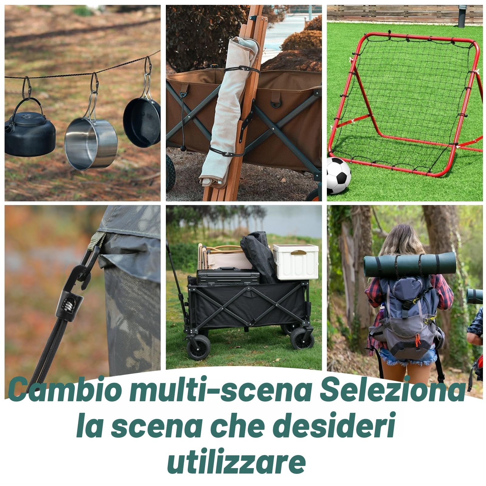 Farerkass elastici con ganci 25 pezzi, Elastiche con gancio 25 cm, tenditore in gomma Corda Elastica, elastiche per teloni, uso esterno, bagagli e bagagli, campeggio