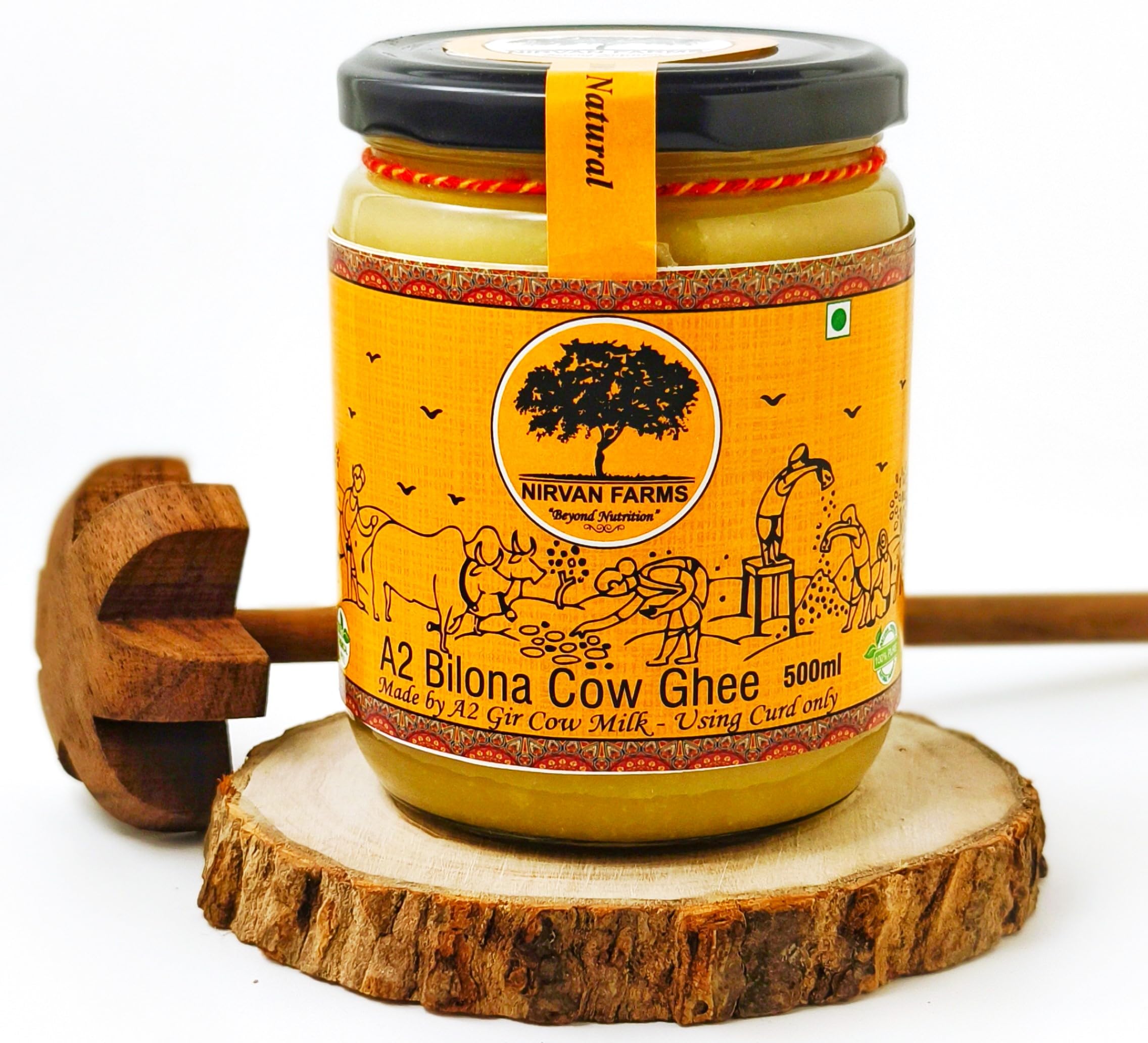 Nirvan Farms A2 Gir Cow Ghee -Bilona Method -Pure Natural Fresh Ghee (2 Litre) (B0CJ55QB6K) Amazon Price History, Amazon Price Tracker