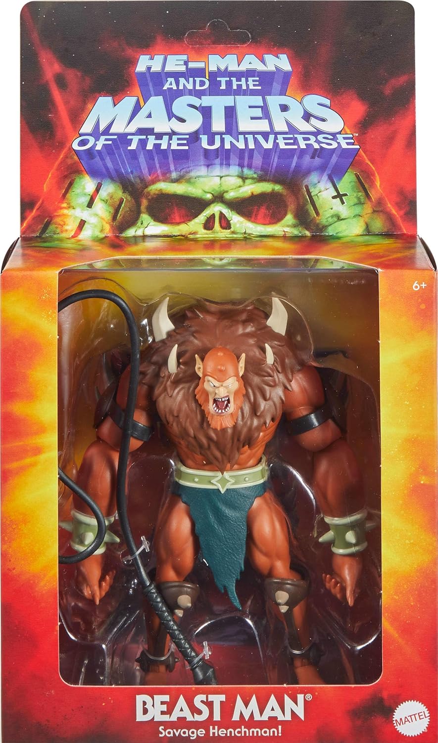 ​Masters of the Universe Origins Action Figure Deluxe Beast Man Cartoon Collection, 5.5-inch 1980s TV Villain, Detailed Design