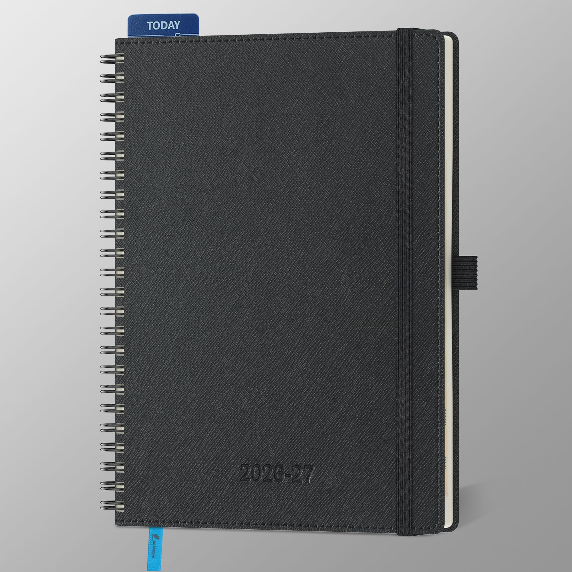 IN-LUXPRO Kalender 2025 2026 Wochenplaner,18-Monate Buchkalender (Jul.2025-Dez.2026) Ringbuch mit Softcover,wochenkalender mit selbstklebendem Stifthalter.