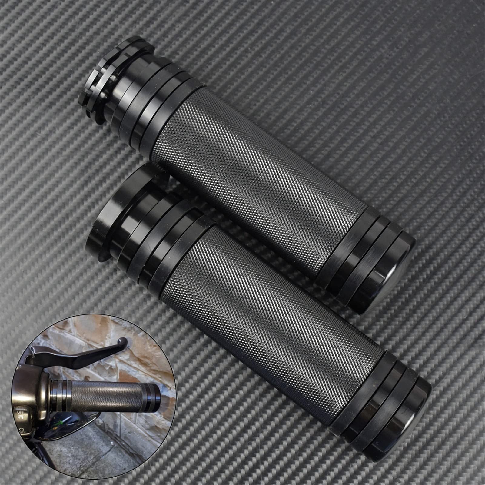 Rollergriff Motorrad Lenker 1 "25mm Racing Lenker Handgriffe Für Harley Sportster 883 1200 XL VRSC Touring Dyna Softail Custom