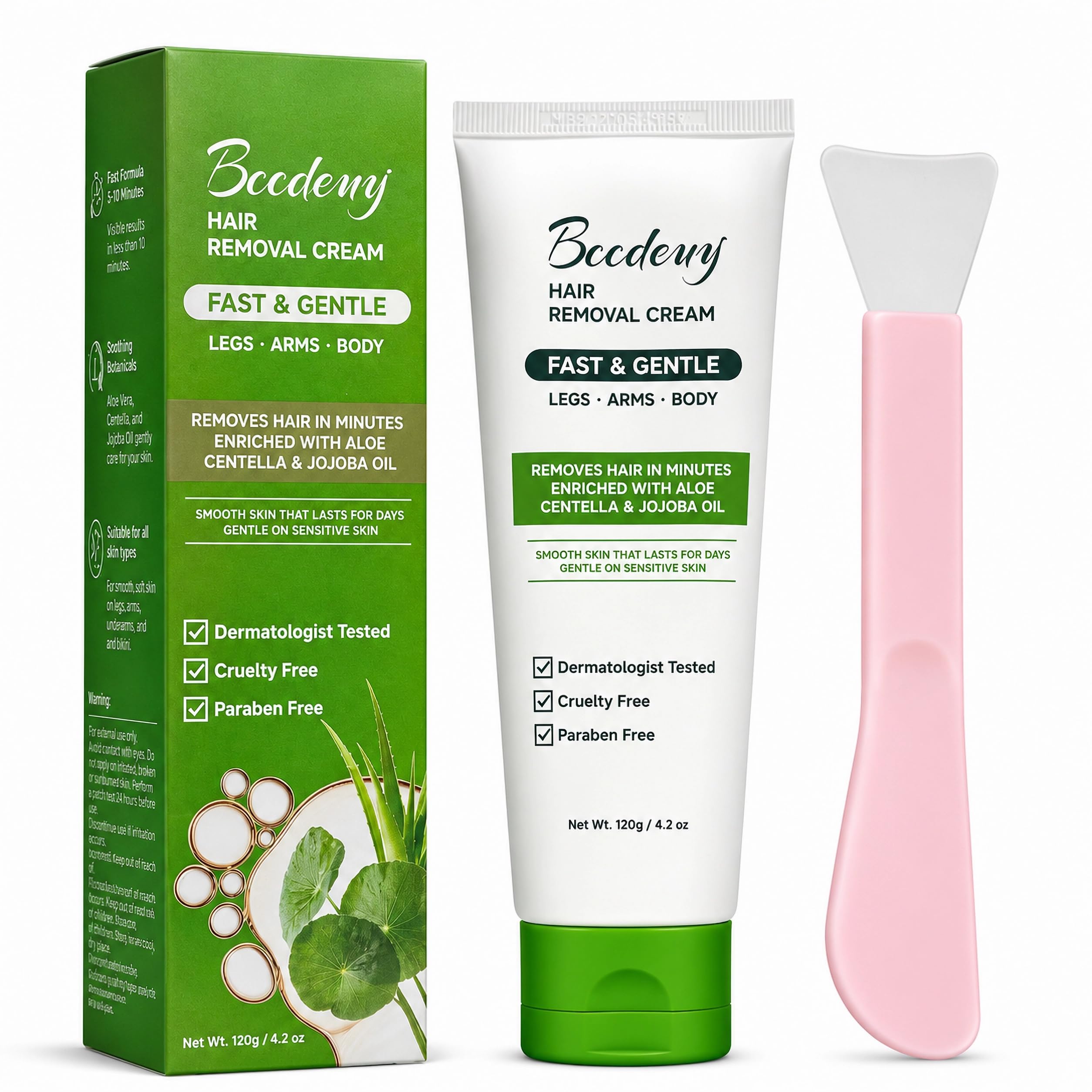 Hair Removal Cream for Women, 5–7 Min Fine Hair, Legs Arms Bikini