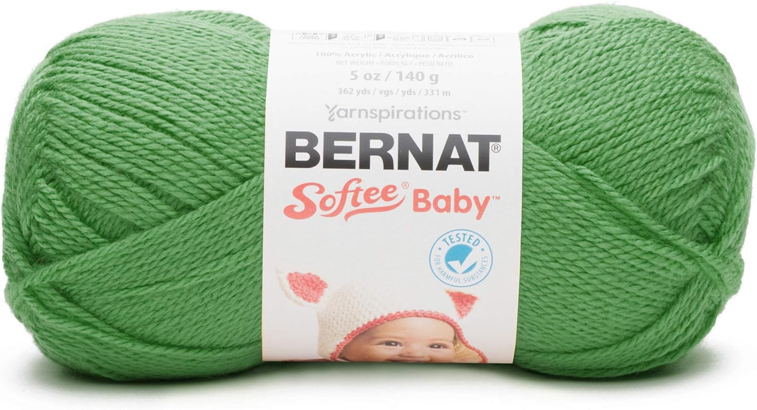 Bernat Softee Baby Yarn, 5 oz, Gauge 3 Light, Grass Green
