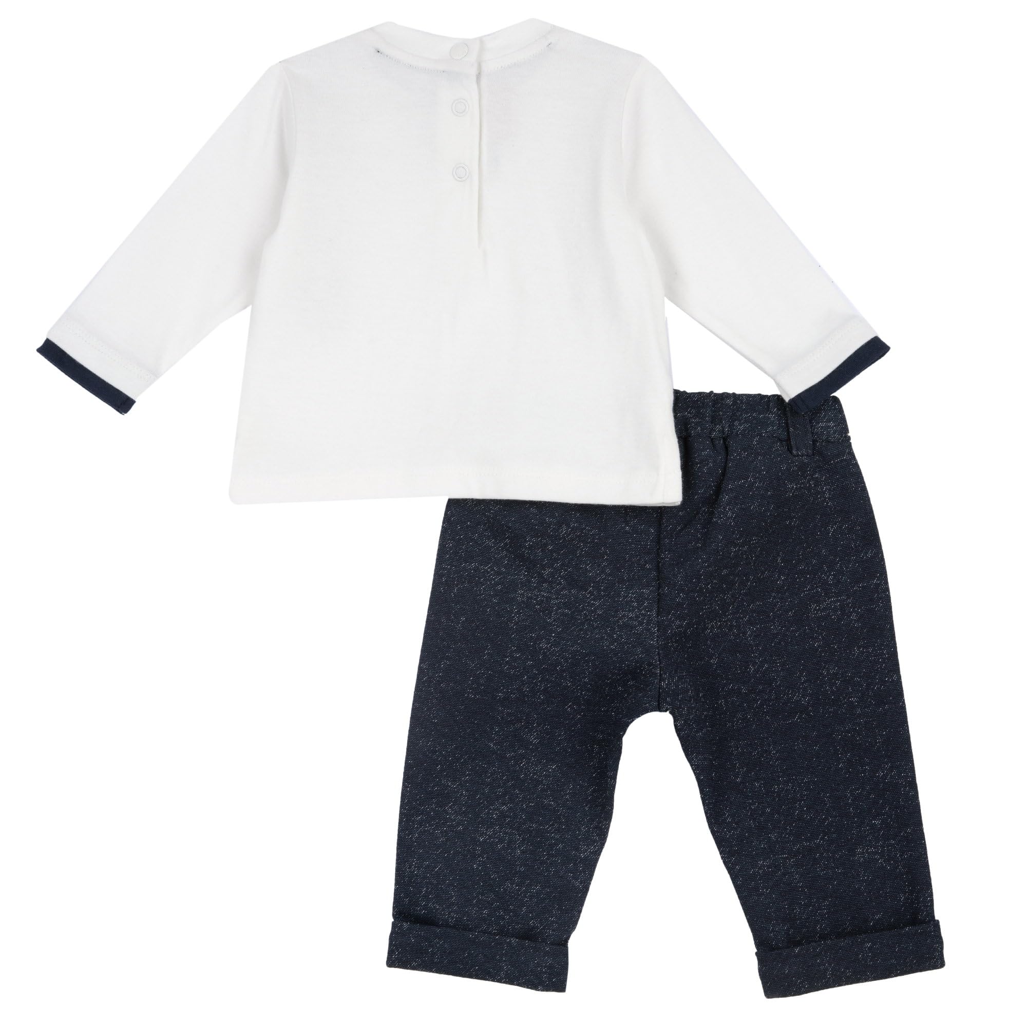 Chicco, Completino per neonato con papillon a quadri, Multicolore, 12 mesi