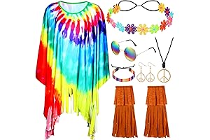 70s Hippie Costume Accessories Set for Women