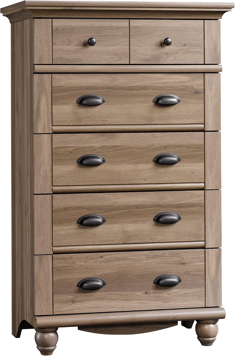 Sauder Harbor View 5-Drawer Chest, Salt Oak finish