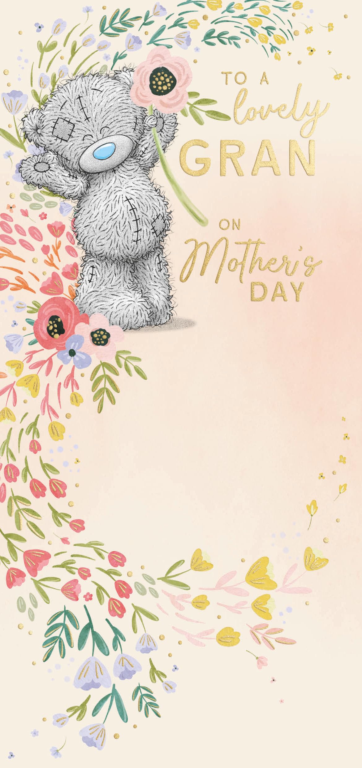 Me to You Tatty Teddy 'To a lovely Gran' Mother's Day Card 4 x 8" - Official Collection