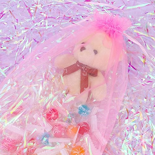 Miniatura 8 de Zwish Paquete de 100 bolsas de regalo de organza de 8 x 12 pulgadas, 10 colores sólidos mezclados para dulces, chocolate, fiesta, Navidad, regalo de