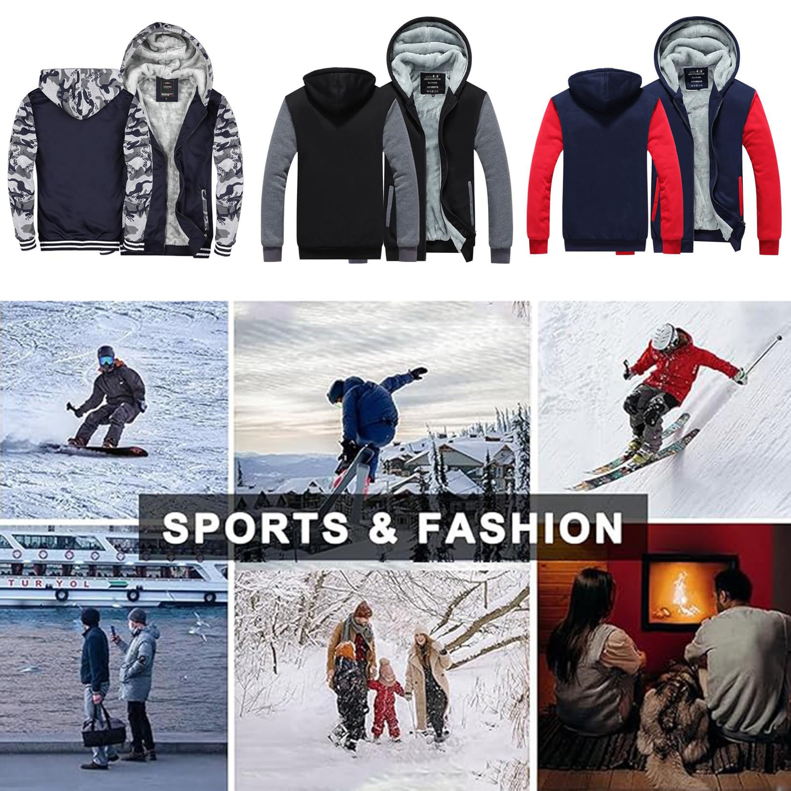 Dicker, Warmer Fleece-Hoodie für Herren für Scania, Sweatshirt mit Kapuze, Pullover, Jacke, Winter, langärmelig, Kapuzenpullover mit Taschen, Laufoberteile,A-XL