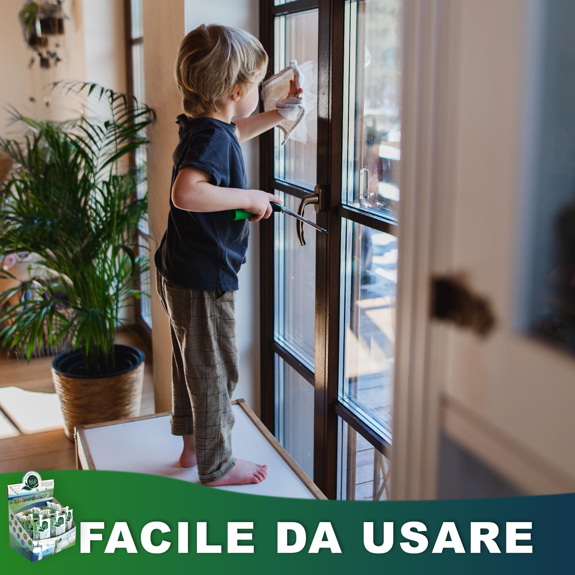 ECONANO GREEN PROJECT - Detergente Biologico Multiuso Superconcentrato 100% Naturale - Formato Risparmio con espositore 36 bustine