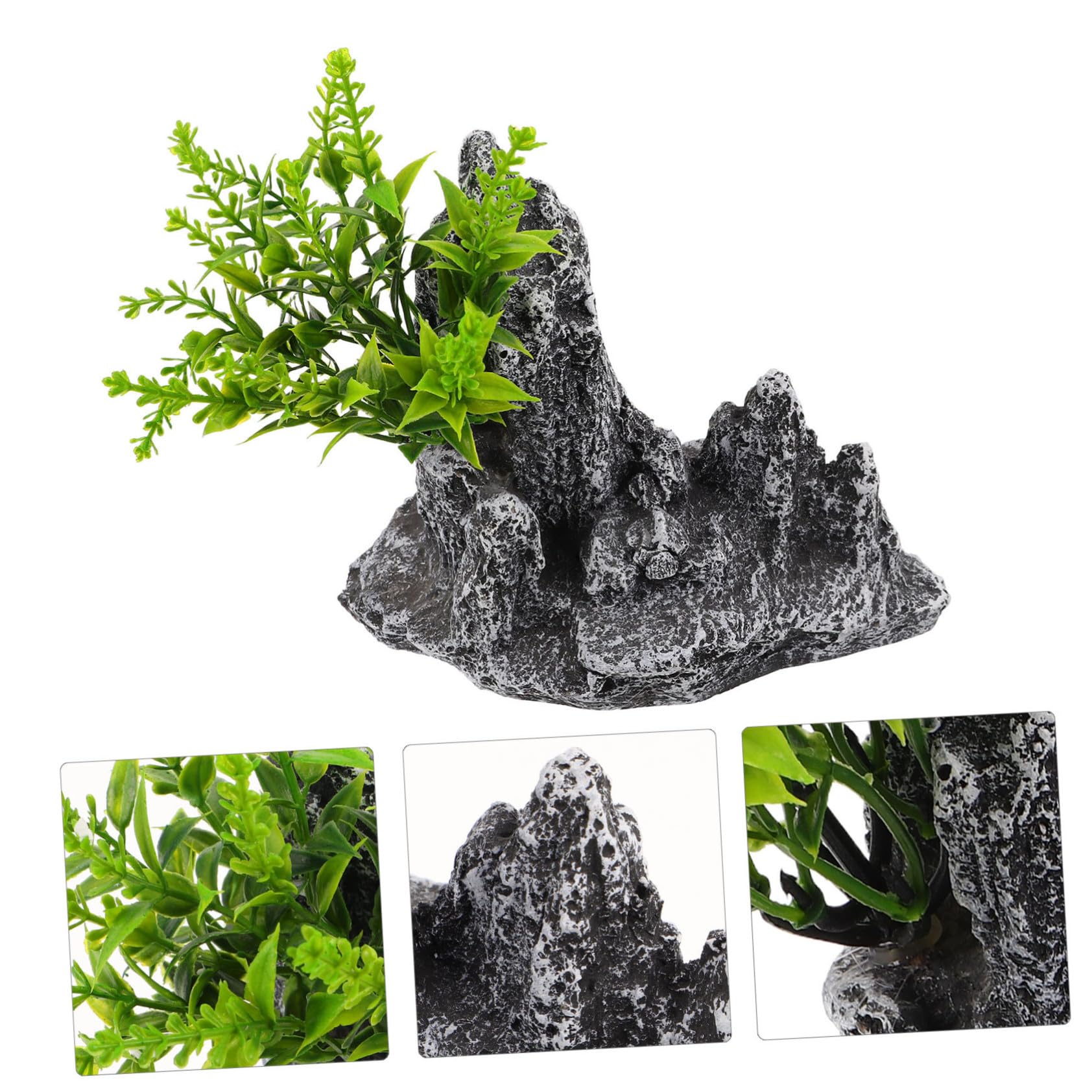 Piedra Montañosa Miniatura Simulación Realista para Paisaje Pecera Adorno Bonsái y Refugio Peces