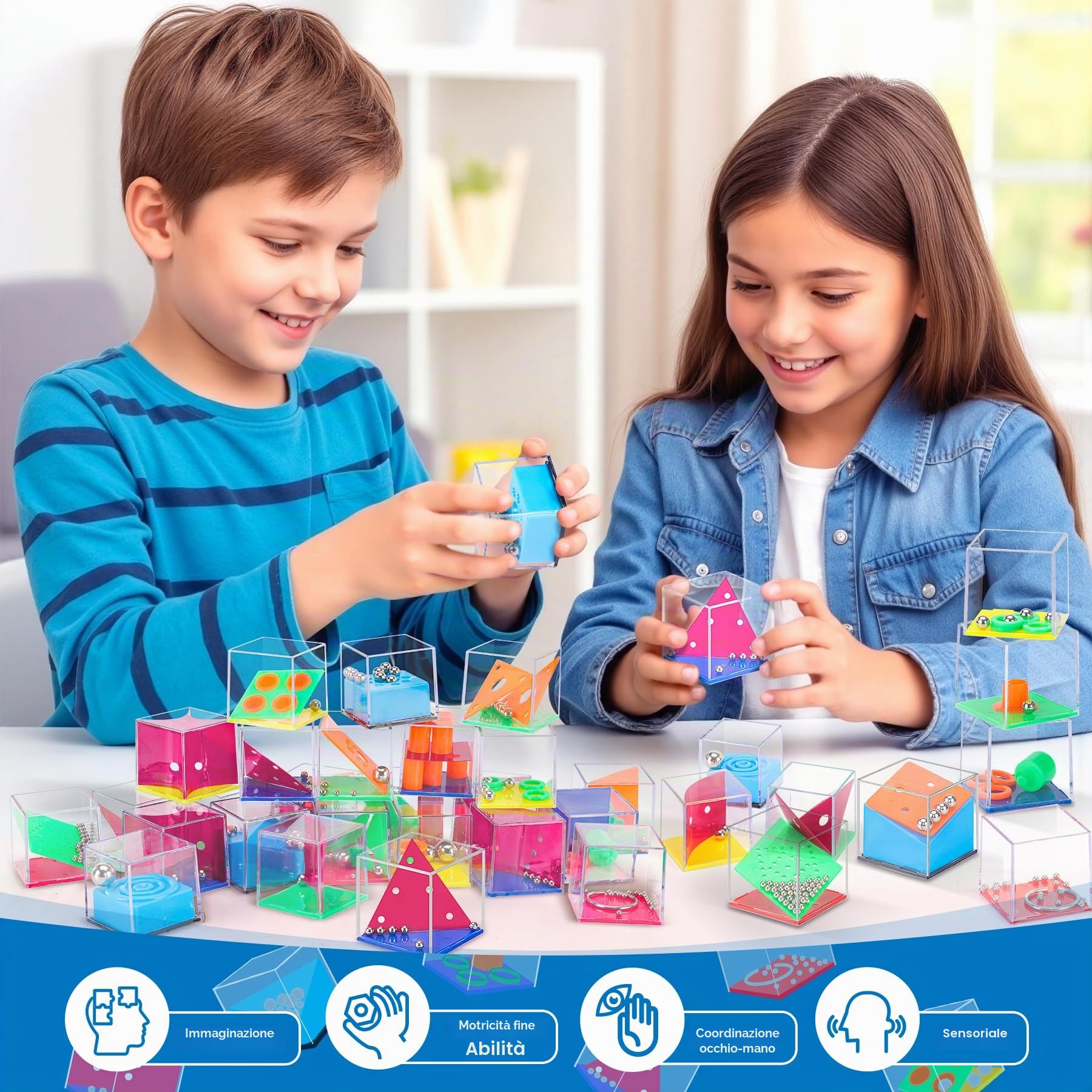 28 Pezzi Giochi di Pazienza per Bambini con 28 Sacchetti Viola – Gioco di Aglio | Mini Giochi per Bambini e Adulti | regalino Compleanno Bambini Give Aways | Giocattoli Regali di Halloween