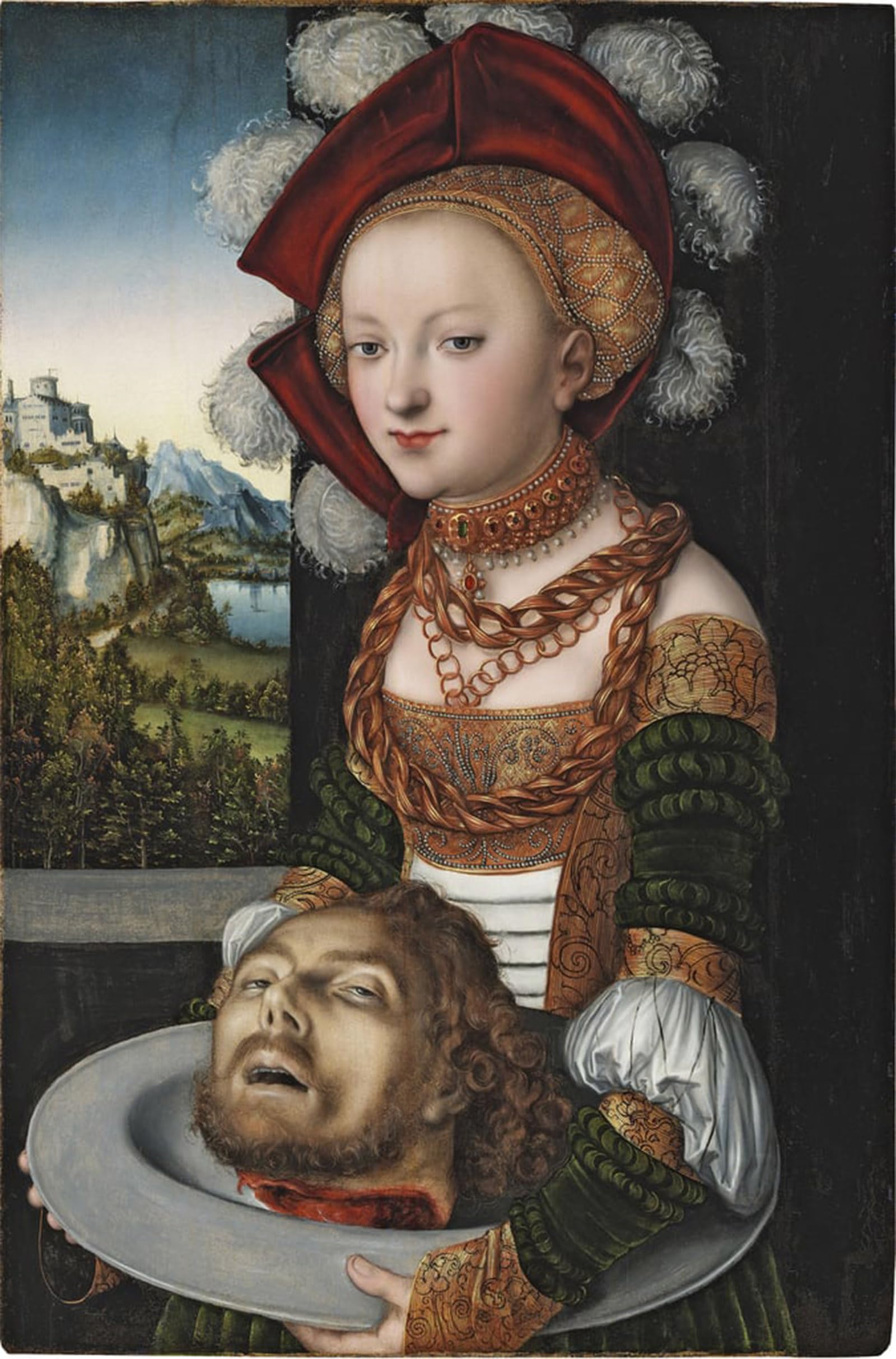 POSTERIIk Vintage Print Pop Art Landscape Artwork the Head of Saint John the Baptist by Lucas the Elder Cranach Art Prints for Office Home Decor 60x90cm