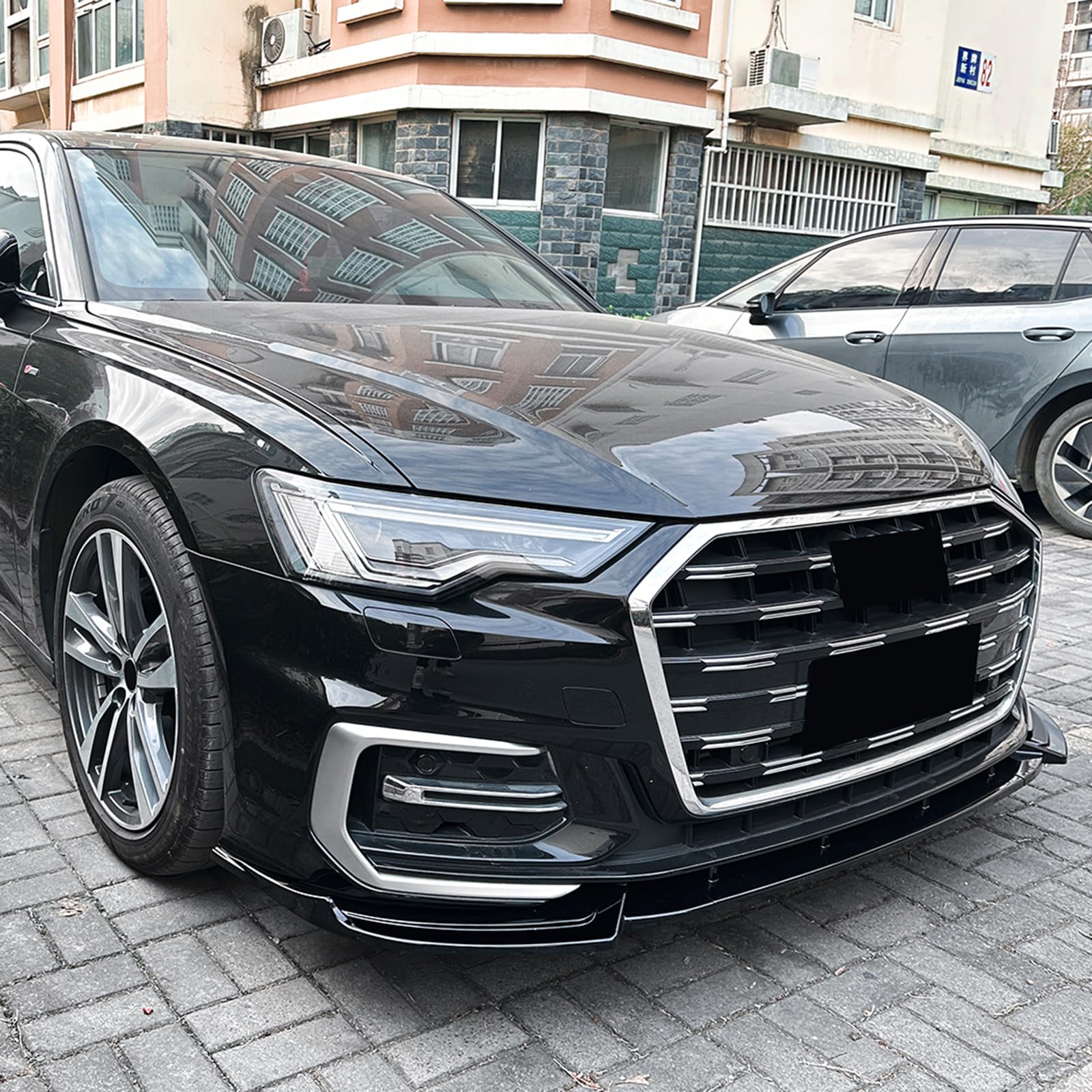 Audi A6 C8 Sline 2018-2025 2019 Frontspoiler Lippe Set Schwarz