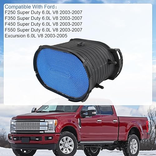 Miniatura 17 de Filtro de combustible diesel FD4616 de repuesto para Ford 6.0L F250 F350 F450 F550 Super Duty 2003-2005 Excursion 2003-2005 La carrera de potencia