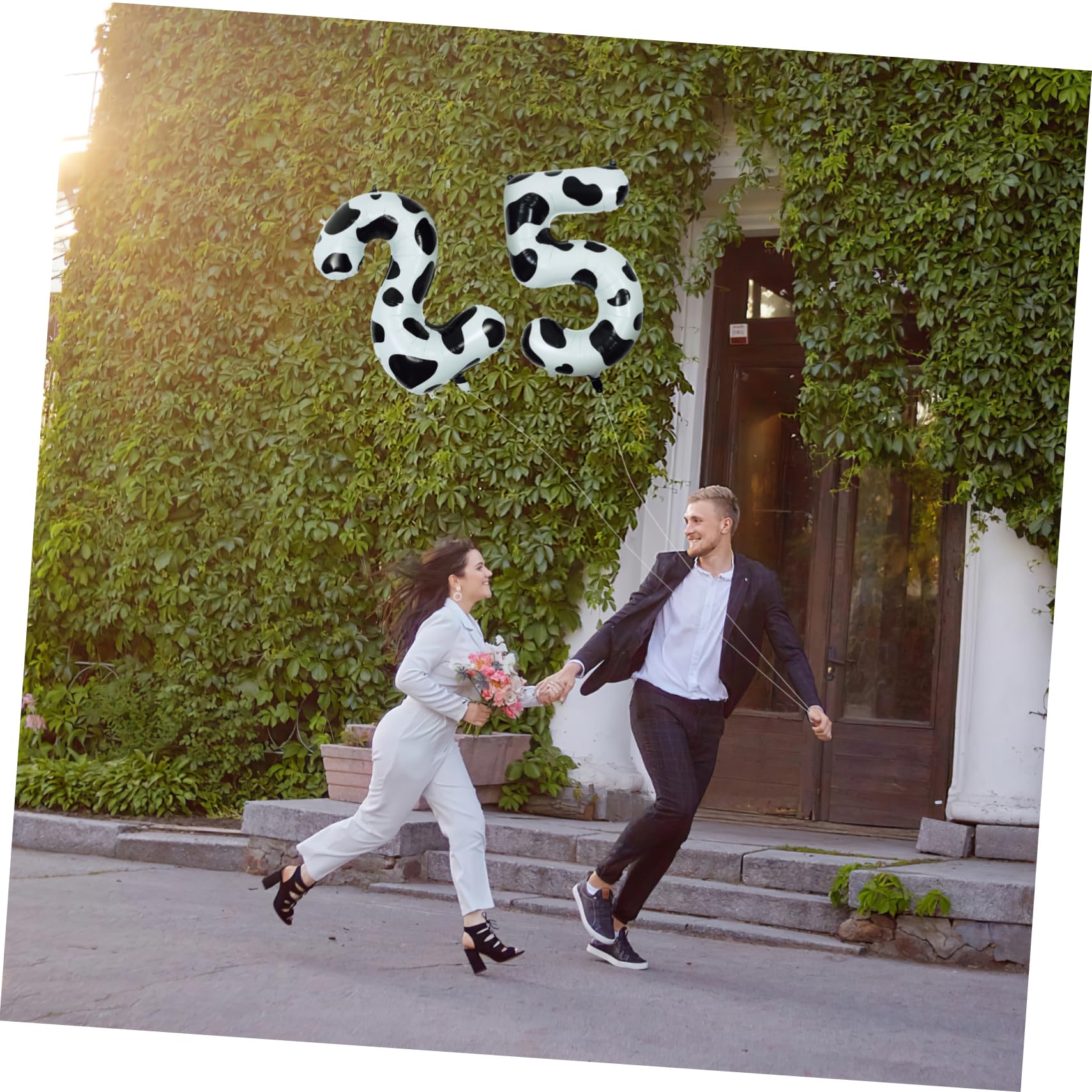 Palloncini Numero 40 Pollici Stampa Mucca in Film di Alluminio, 10 Pezzi Riutilizzabili e Resistenti alle Perdite per Feste di Compleanno e Eventi Speciali