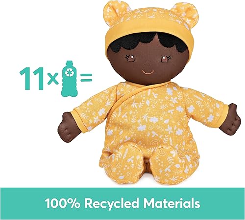 Miniatura 5 de GUND Muñeca de bebé sostenible, muñeca de peluche hecha de materiales reciclados, para bebés y recién nacidos, amarilla, 12"