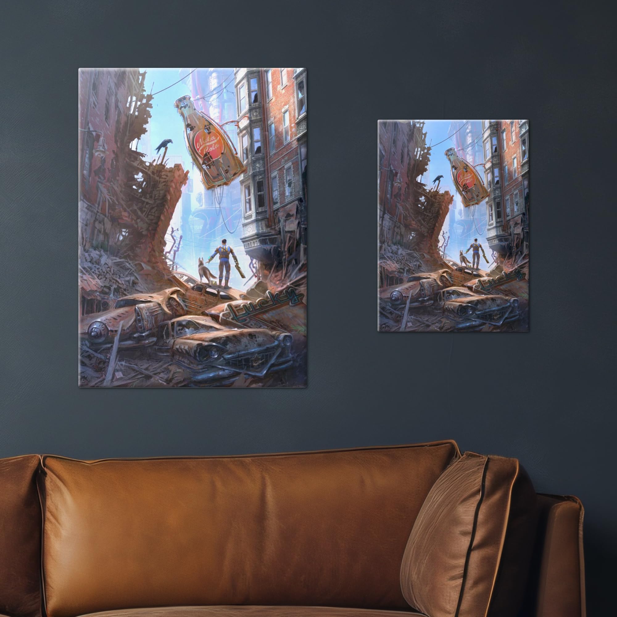 Displate - Poster In Metallo - Montato a Magnete - Fallout - Ruins