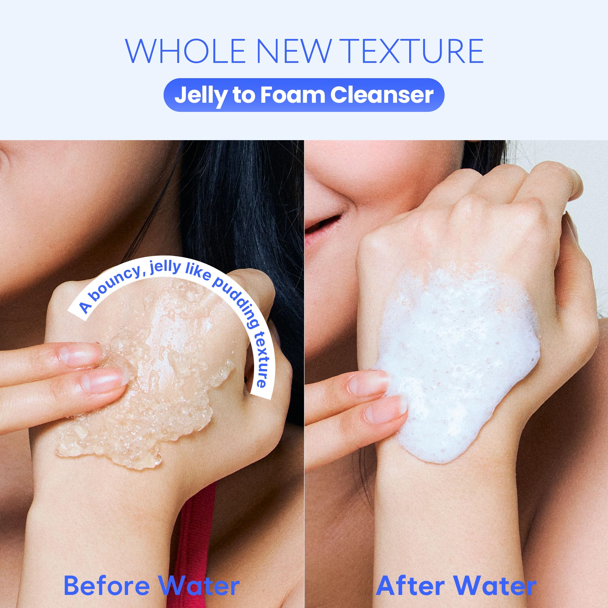 K-Beauty Glass Skin Trio - Jelly Pudding Pore Cleanser 100ml, Rice Milk Toner, Barrier Cream
