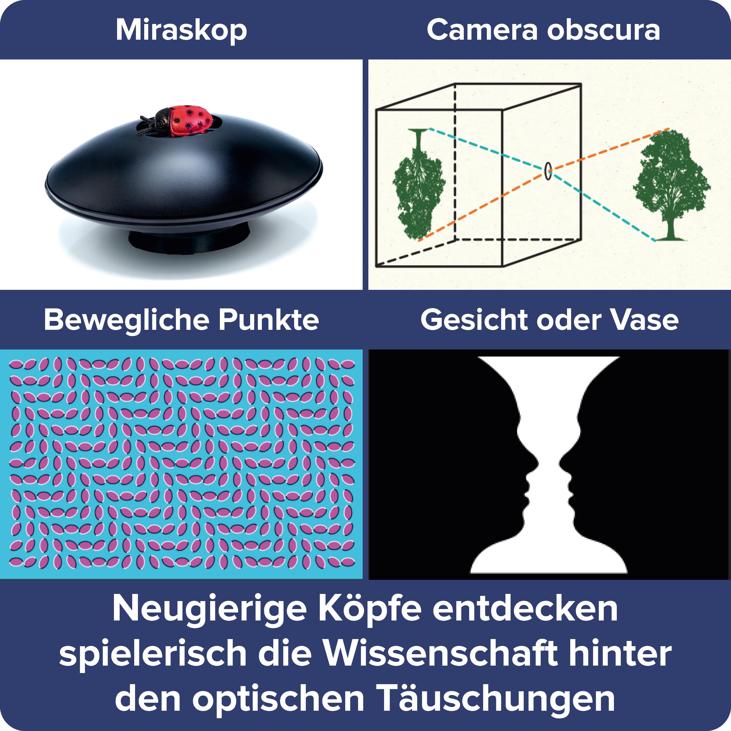 FRANZIS 67230 - Optische Illusionen und Experimente: Miraskop & mehr