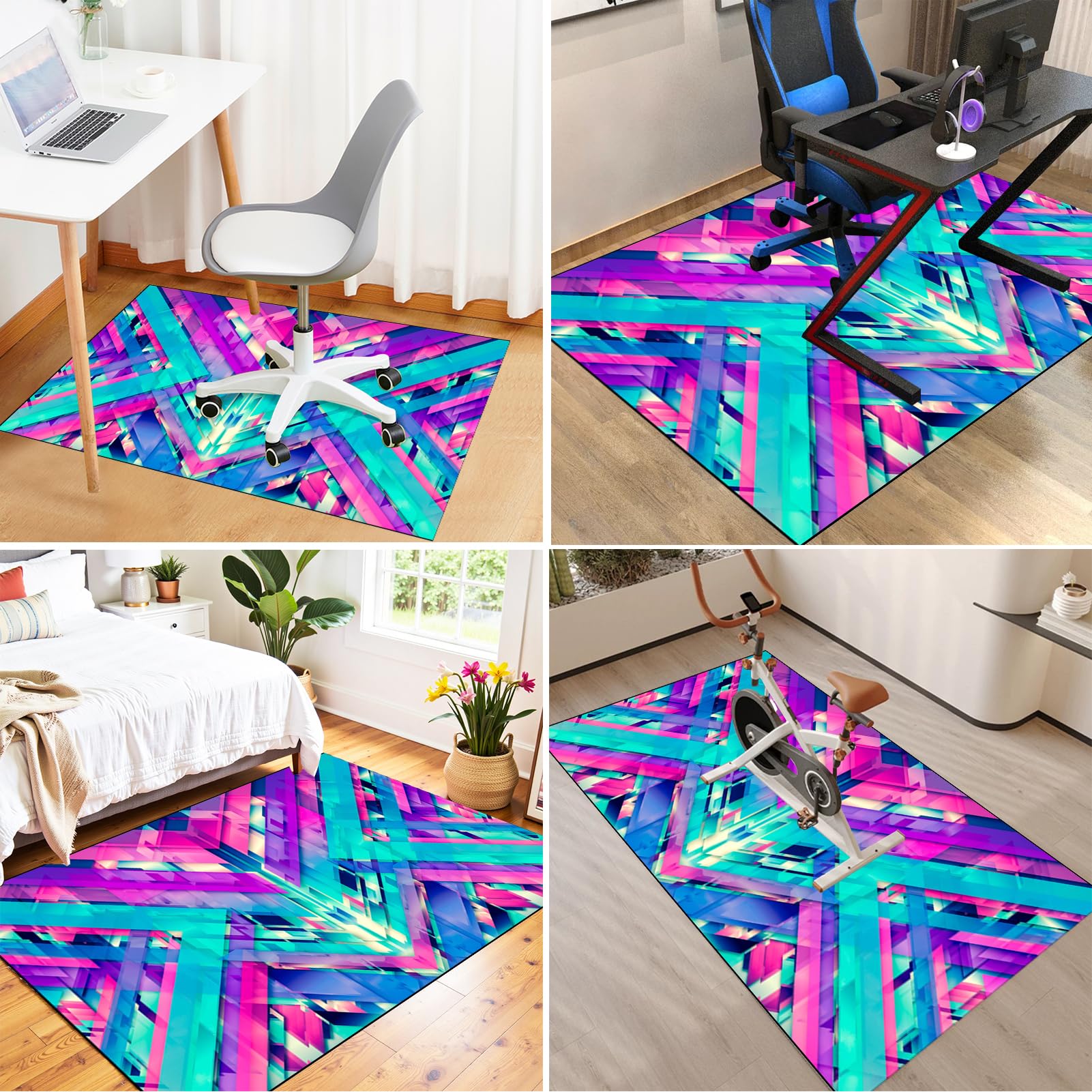 Protector Suelo Silla Ruedas Gaming Alfombra Silla Escritorio Antideslizante Alfombra Oficina para Silla con Ruedas Alfombra Protectora Suelo Silla Gaming para Suelo Duro 140 x 180 cm