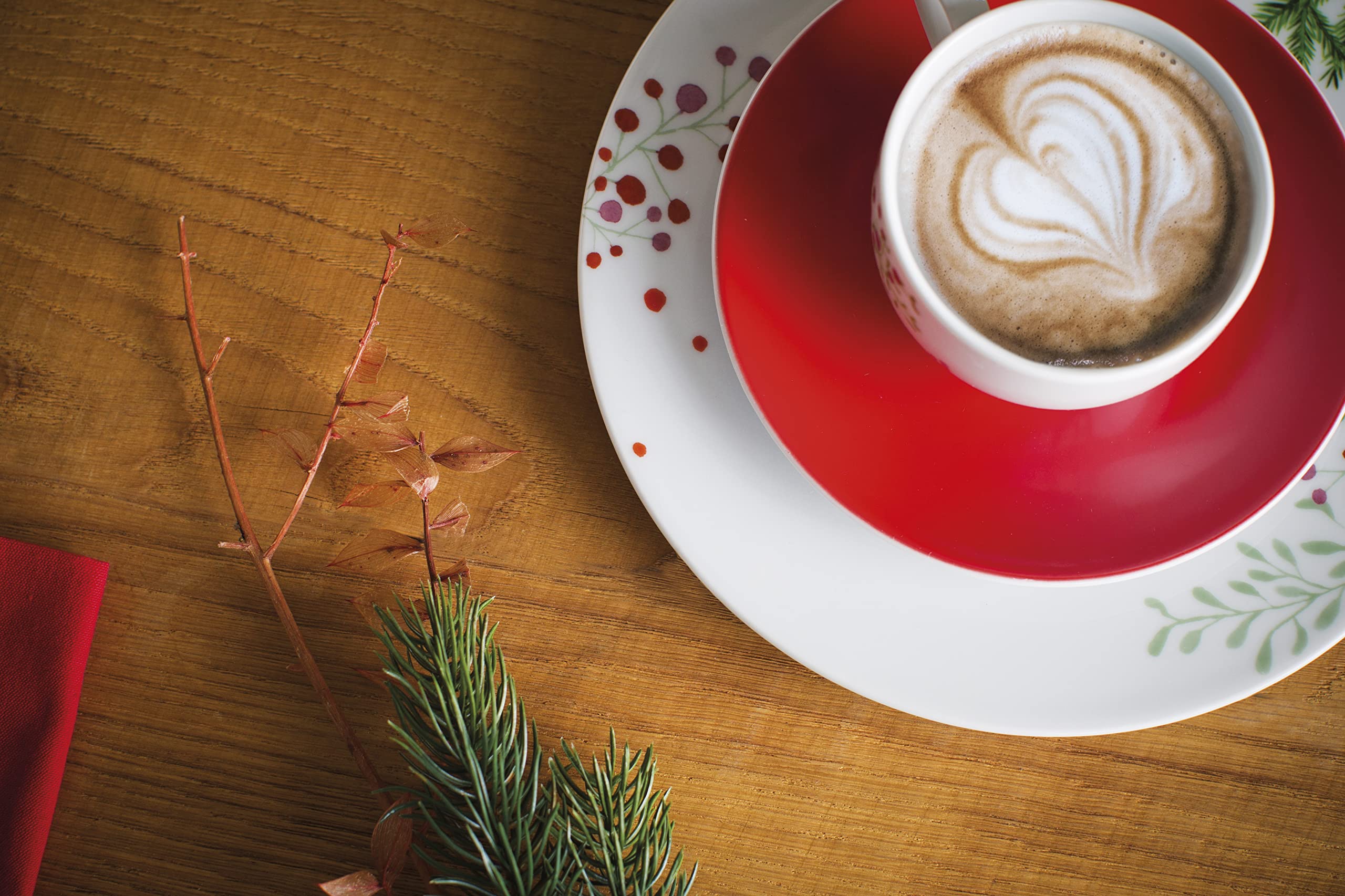 KAHLA 050104A10470C Aronda Hello Winter Kaffee-Set 18tlg. | Kaffeeservice mit Weihnachtsmotiv für 6 Personen aus Porzellan